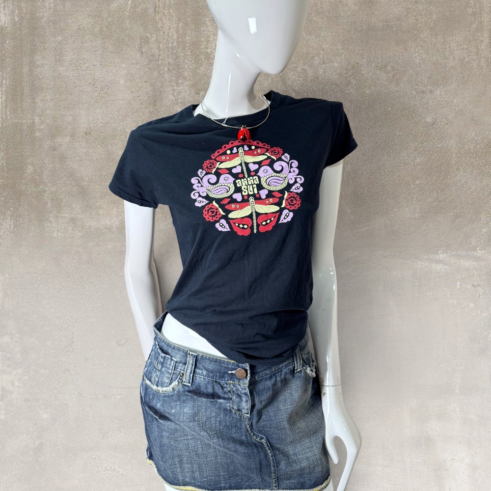 Vintage Anna Sui Made in USA Psychedelic Graphic Tee S